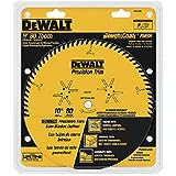 DEWALT DW3218PT 10-Inch 80 Tooth ATB Crosscutting Saw Blade with 5/8-Inch Arbor and Tough Coat Finish