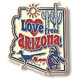 Love from Arizona Vintage State Magnet by Classic Magnets, Collectible Souvenirs Made in The USA