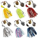 Bass Spinnerbaits Fishing Lures,Colorado Blade Metal Swimbait Spinner Baits Buzzbait Jigs Lure for Freshwater Pike Trout Salmon