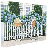 Stupell Industries Cape Cod Daisy Bike Stretched Canvas Wall Art, Proudly Made in USA