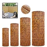 Aeeau Garden Natural Reed Fencing, Patio Privacy Screen Panels, Eco-Friendly Bamboo Fencing Panel Roll, Balcony Fencing Covering 2.0ft 4ft 6ft (Size : H50xL300cm/1.6x10ft)