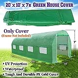 BenefitUSA Green House Replacement Spare Parts for 20'X10'X7'H Walk in Outdoor Plant Gardening Greenhouse (Cover)