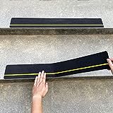 4' x 30' 10Pack Anti Slip Stair Tread with Reflective Stripe,Best Grip Non Slip Tape,Non Skid Tape, High Traction Adhesive for Stairs Step, Black Cosimixo